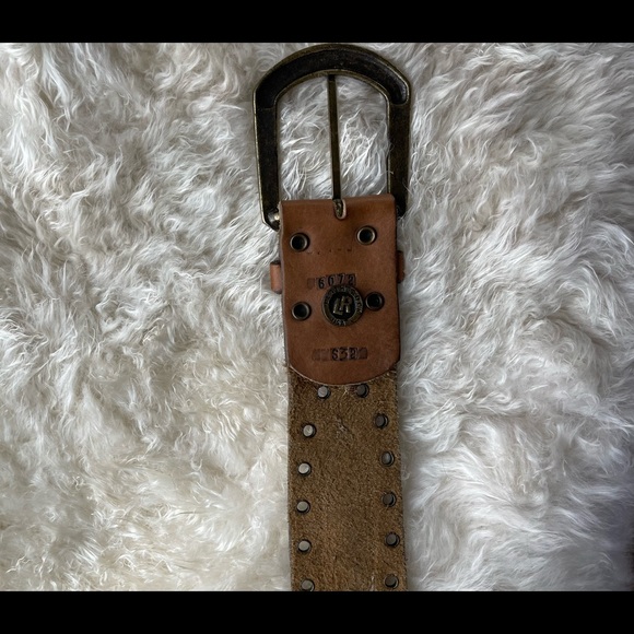 Leatherock leather Amber Swarovski crystal-studded belt. 36 1/2”. - Picture 4 of 5